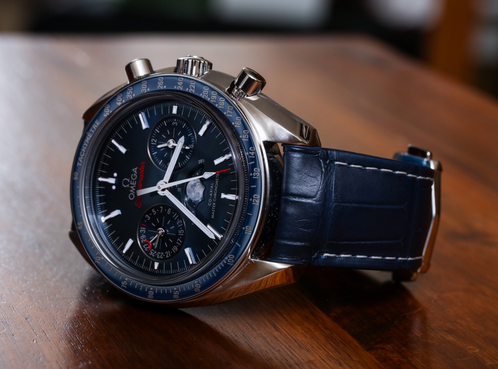 Omega Speedmaster Moonwatch Co-Axial Master Chronometer Moonphase Chronograph Watch Review Wrist Time Reviews 