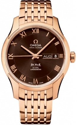 omega de ville hour vision co-axial annual calendar watch rose gold replica watch review