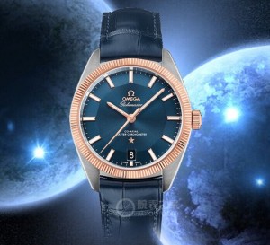 Omega Constellation Blue Dial Blue Leather replica watch ref.130.23.39.21.03.001