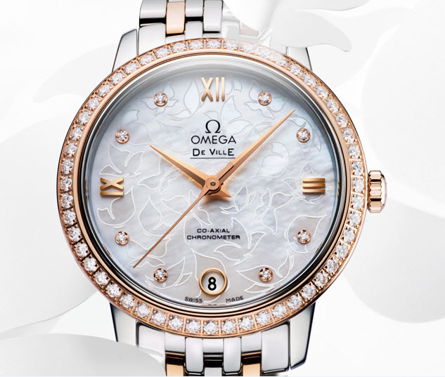 Introduce omega de ville prestige butterfly diamond ladies watch replica watch