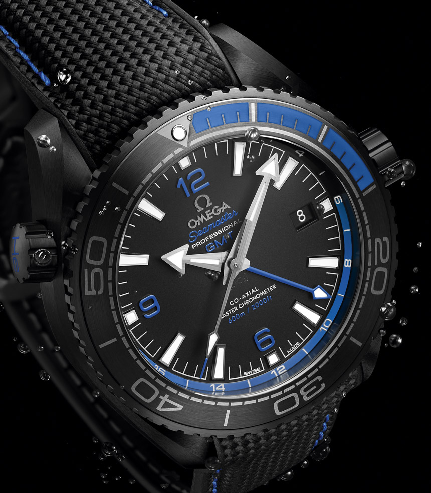 Ceramic Case Omega Seamaster Planet Ocean GMT Deep Black Watches Replica Sale