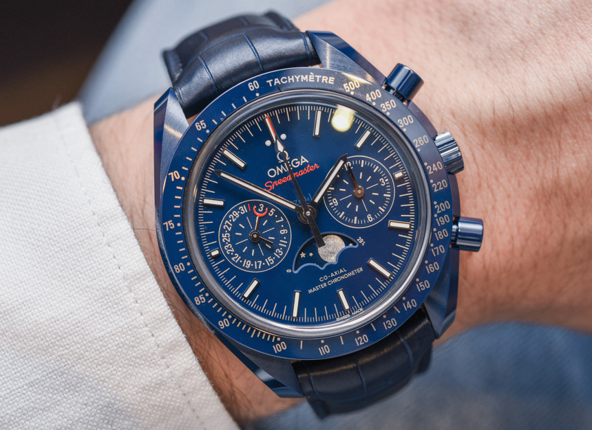 Omega Speedmaster 'Blue Side Of The Moon' Co-Axial Master Chronometer Chronograph Moonphase Watch Hands-On Hands-On